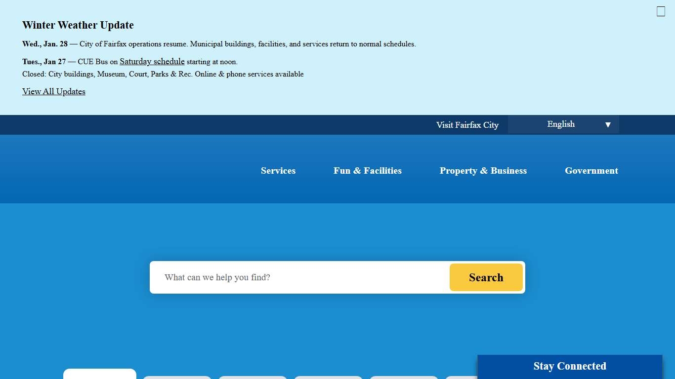 Home City of Fairfax, VA