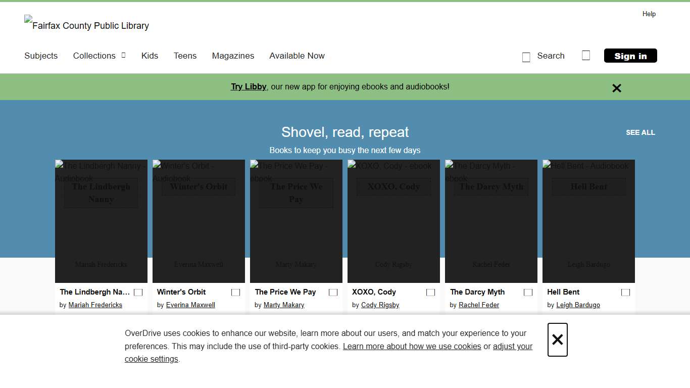 Fairfax County Public Library - OverDrive